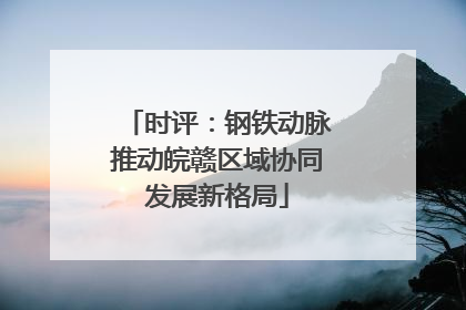 时评：钢铁动脉推动皖赣区域协同发展新格局