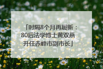 时隔8个月再履新：80后法学博士黄双燕升任赤峰市副市长