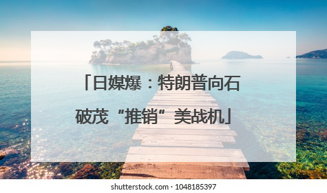 日媒爆：特朗普向石破茂“推销”美战机