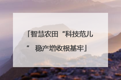 智慧农田“科技范儿” 稳产增收根基牢