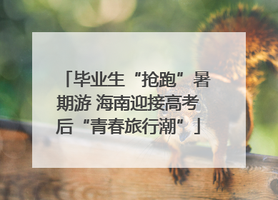 毕业生“抢跑”暑期游 海南迎接高考后“青春旅行潮”