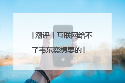 潮评丨互联网给不了韦东奕想要的