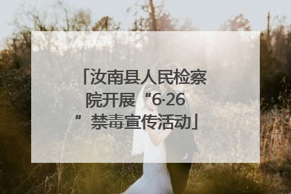 汝南县人民检察院开展“6·26”禁毒宣传活动