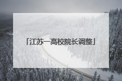 江苏一高校院长调整