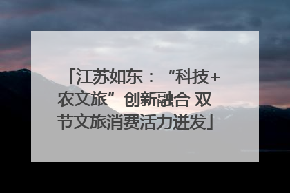 江苏如东：“科技+农文旅”创新融合 双节文旅消费活力迸发