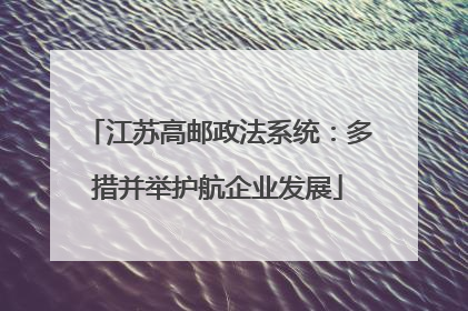 江苏高邮政法系统：多措并举护航企业发展