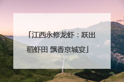 江西永修龙虾：跃出稻虾田 飘香京城宴
