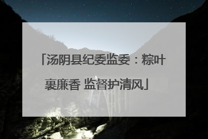 汤阴县纪委监委：粽叶裹廉香 监督护清风