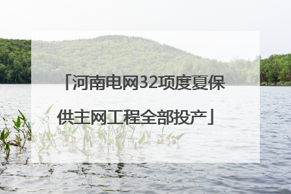 河南电网32项度夏保供主网工程全部投产