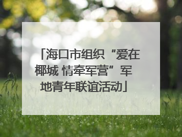 海口市组织“爱在椰城 情牵军营”军地青年联谊活动