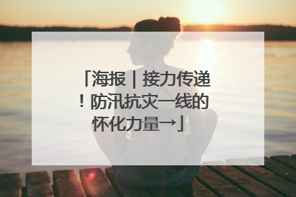 海报｜接力传递！防汛抗灾一线的怀化力量→