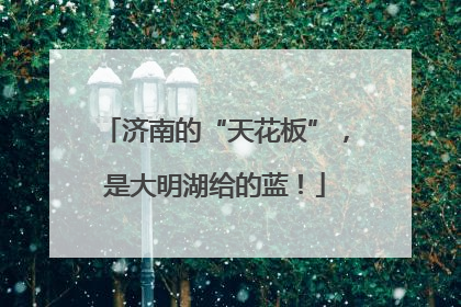 济南的“天花板”，是大明湖给的蓝！