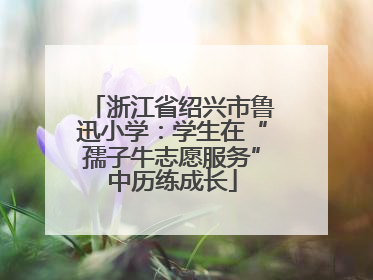 浙江省绍兴市鲁迅小学：学生在“孺子牛志愿服务”中历练成长