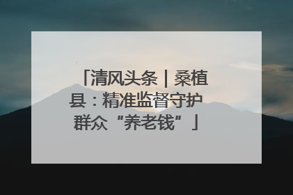 清风头条｜桑植县：精准监督守护群众“养老钱”