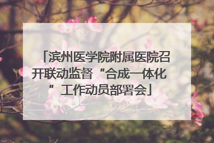 滨州医学院附属医院召开联动监督“合成一体化”工作动员部署会