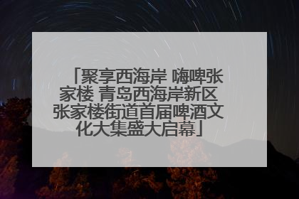 聚享西海岸 嗨啤张家楼 青岛西海岸新区张家楼街道首届啤酒文化大集盛大启幕