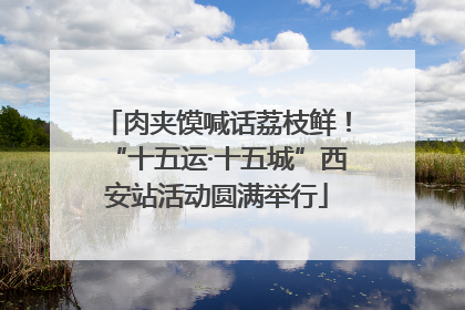 肉夹馍喊话荔枝鲜！“十五运·十五城”西安站活动圆满举行