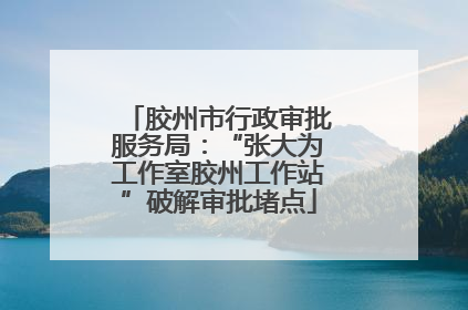 胶州市行政审批服务局：“张大为工作室胶州工作站”破解审批堵点