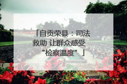 自贡荣县：司法救助 让群众感受“检察温度”