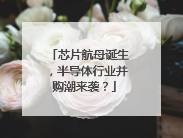 芯片航母诞生，半导体行业并购潮来袭？