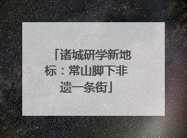 诸城研学新地标：常山脚下非遗一条街
