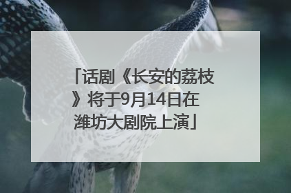 话剧《长安的荔枝》将于9月14日在潍坊大剧院上演