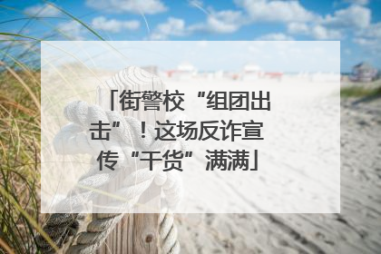 街警校“组团出击”！这场反诈宣传“干货”满满