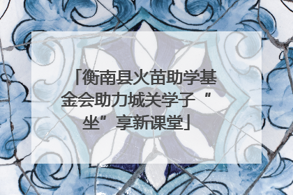 衡南县火苗助学基金会助力城关学子“坐”享新课堂