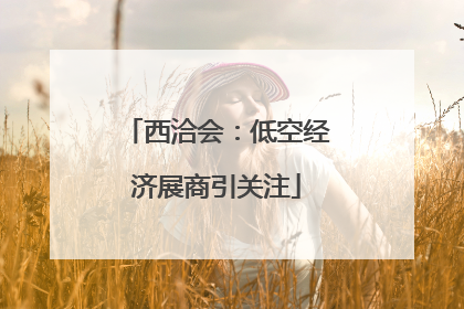 西洽会：低空经济展商引关注
