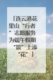 连云港花果山“行者”志愿服务为端午假期“景”上添“花”