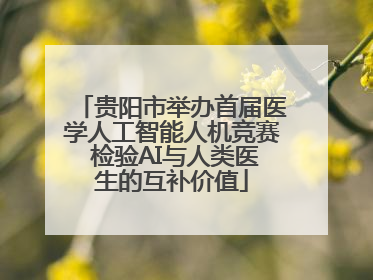 贵阳市举办首届医学人工智能人机竞赛 检验AI与人类医生的互补价值