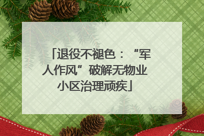 退役不褪色：“军人作风”破解无物业小区治理顽疾