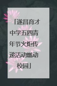 遂昌育才中学五四青年节火炬传递活动燃动校园