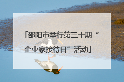 邵阳市举行第三十期“企业家接待日”活动