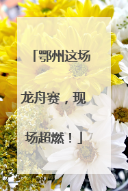 鄂州这场龙舟赛，现场超燃！