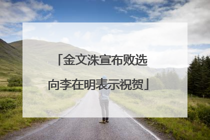 金文洙宣布败选 向李在明表示祝贺