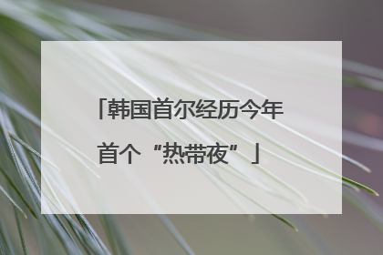 韩国首尔经历今年首个“热带夜”