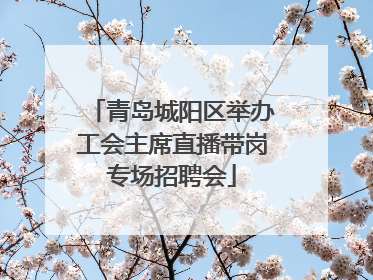 青岛城阳区举办工会主席直播带岗专场招聘会