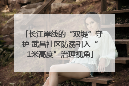 长江岸线的“双堤”守护 武昌社区防溺引入“1米高度”治理视角