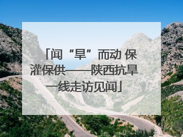 闻“旱”而动 保灌保供——陕西抗旱一线走访见闻