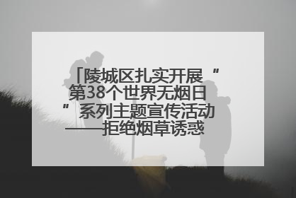 陵城区扎实开展“第38个世界无烟日”系列主题宣传活动——拒绝烟草诱惑 对第一支烟说不
