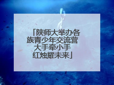 陕师大举办各族青少年交流营 大手牵小手 红烛耀未来