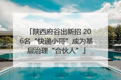 陕西府谷出新招 206名“快递小哥”成为基层治理“合伙人”