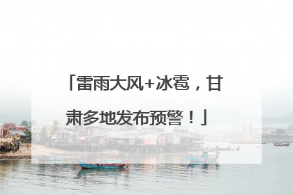 雷雨大风+冰雹，甘肃多地发布预警！