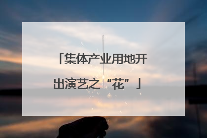 集体产业用地开出演艺之“花”