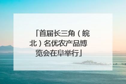 首届长三角（皖北）名优农产品博览会在阜举行