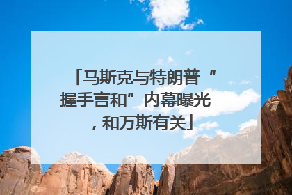 马斯克与特朗普“握手言和”内幕曝光，和万斯有关