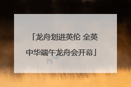 龙舟划进英伦 全英中华端午龙舟会开幕