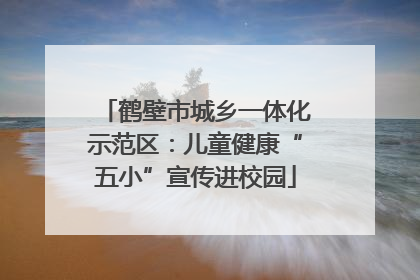 鹤壁市城乡一体化示范区：儿童健康“五小”宣传进校园
