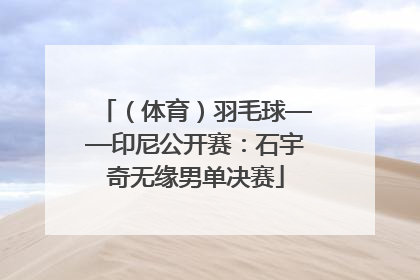 （体育）羽毛球——印尼公开赛：石宇奇无缘男单决赛